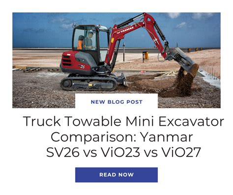 Comparison table of Yanmar mini excavator models (ViO vs SV)