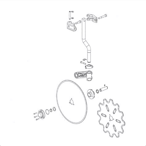 diagram systemu Auto-reset Kverneland z elementami resorowymi