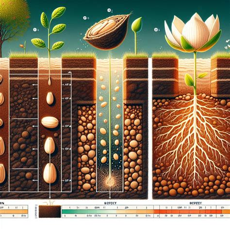 Scheme illustrating optimal seed placement in soil