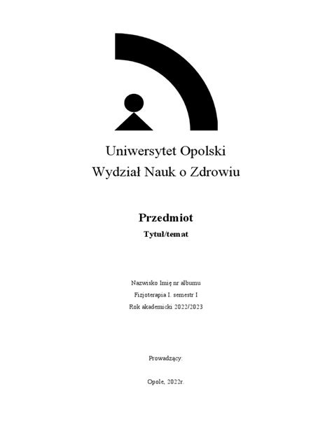 Przykładowa strona tytułowa oferty handlowej
