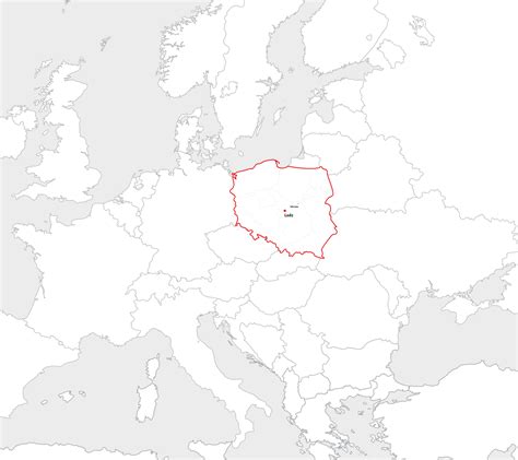 mapa Europy z zaznaczoną Polską i ikonami maszyn XCMG
