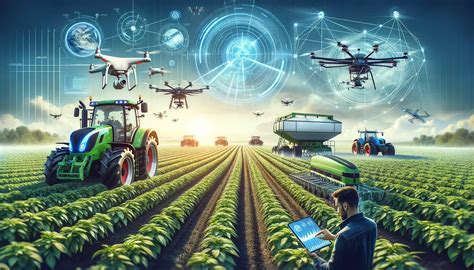 Thematic photo of a modern agricultural farm with various machines