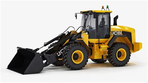 Thematic photo of a yellow JCB 457 WLS wheeled loader model on a white background
