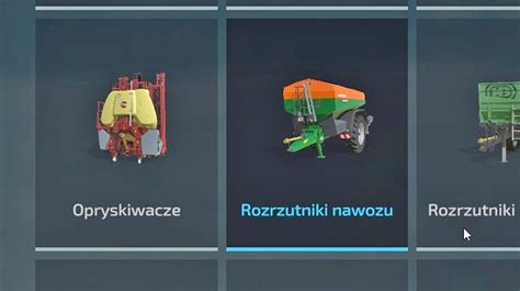 infografika porównująca opryskiwacze i rozrzutniki nawozu w Farming Simulator, pokazująca ich zastosowanie i typy nawozów