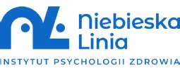 Logo Niebieskiej Linii z elementami symbolizującymi wsparcie i ochronę