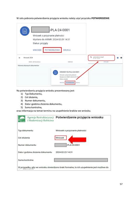 schemat procesu składania wniosku o dotację w ARiMR