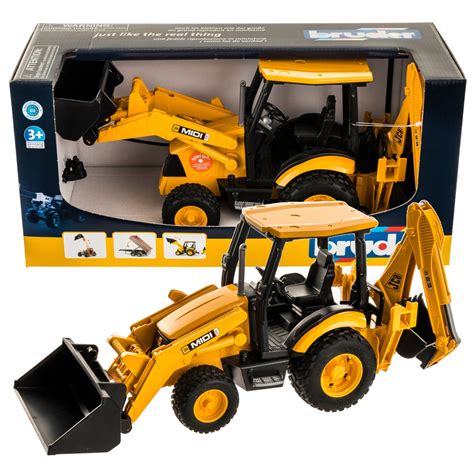 Zabawka koparko-ładowarka JCB Midi CX Bruder 02427 w akcji