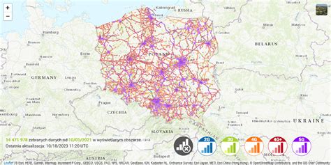 mapa zasięgu działania Terex Construction