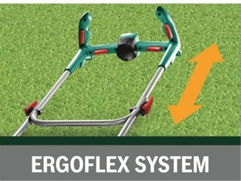 Infographic showing the Ergoflex handles and QuickClick folding system for the Rotak 430 LI.
