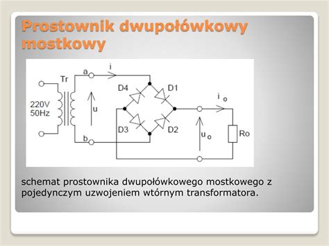 Schemat układu ładowania z prostownikiem i regulatorem napięcia