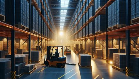 Thematic photo of a gas-powered forklift in a warehouse environment