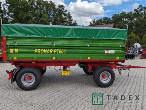 schemat przyczepy Pronar PT606 z zaznaczoną konstrukcją ramy