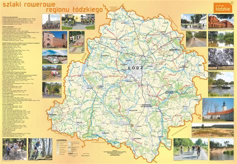Mapa regionu łódzkiego z zaznaczonymi miejscowościami, w których występują ogłoszenia o opryskiwaczach