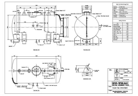 Technical drawing or infographic showing the internal structure of a sewage tanker, including the tank, compressor, and various outlets