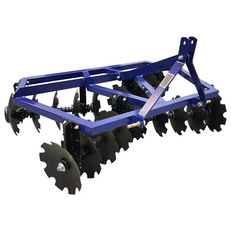 Detailed photo of an active side screen on a disc harrow