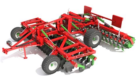 Photo of an Agro-Masz disc harrow undergoing field testing