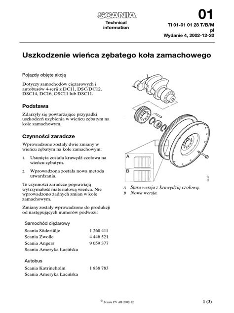 Zdjęcie zużytego wieńca koła zamachowego