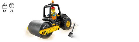 zbliżenie na detale kokpitu i wału LEGO City Walca Budowlanego