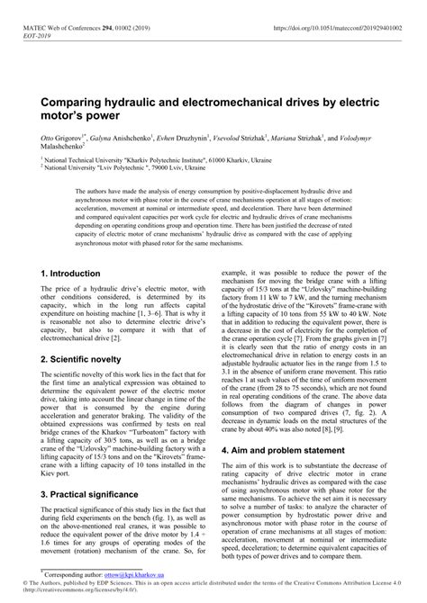 Infographic comparing mechanical, electrical, and hydraulic crane drives