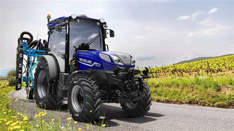 Thematic photo of New Holland T4 series tractor in a field