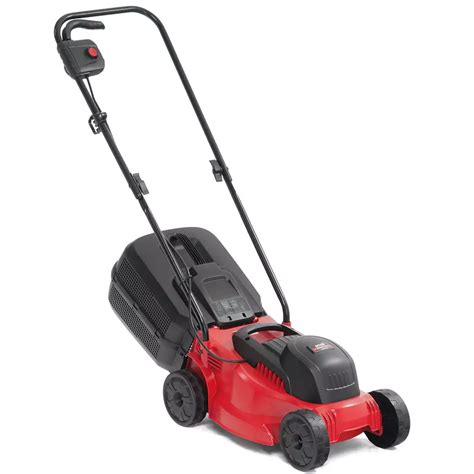 Thematic photo of an MTD SMART 32 E electric lawn mower on a green lawn