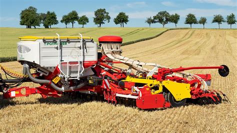 Infographic showing the internal seed distribution system of the Pöttinger Terasssem seed drill