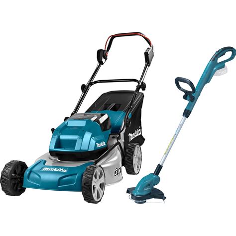 Diagram showing the dimensions and ergonomic features of the Makita DLM460PT2