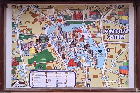 Mapa Inowrocławia z zaznaczonymi punktami sprzedaży i serwisu sprzętu ogrodniczego