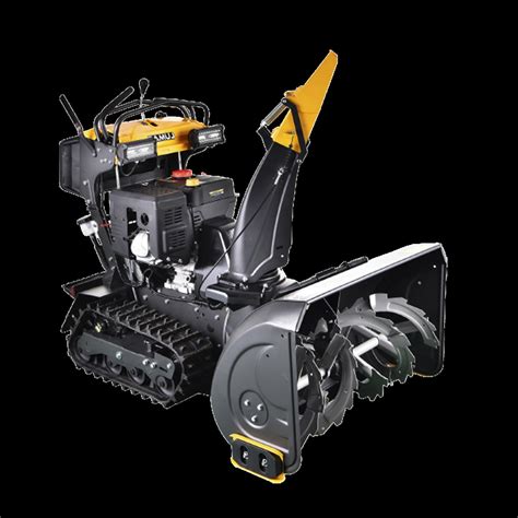 The Lumag SFR-80 snowblower, powerful and self-propelled, clearing a snowy path.