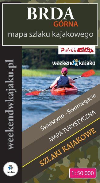 mapa szlaku kajakowego Brdy