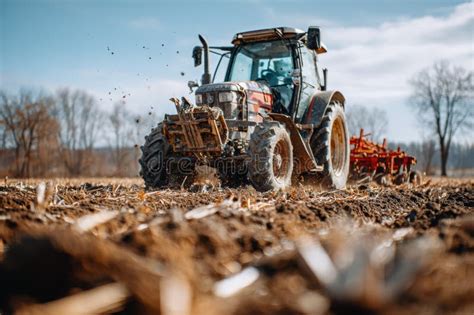 Thematic photo of an HMS grain drill working in a field
