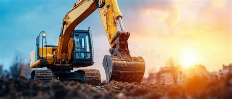 Thematic photo of a construction site with a mini excavator in action