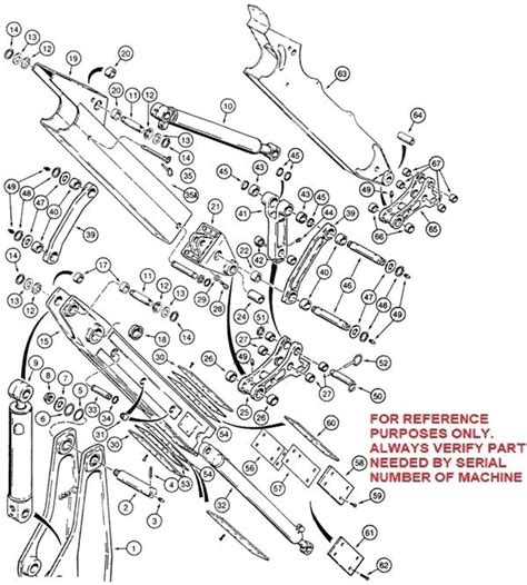 Diagram illustrating the Case 580ST's loader arm geometry and Ride Control system.