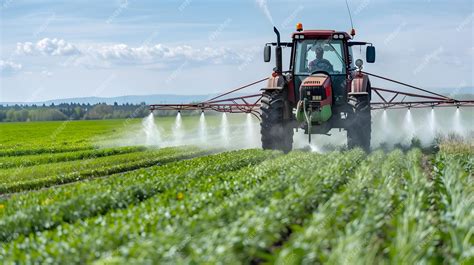 Thematic photo of agricultural machinery spraying fields